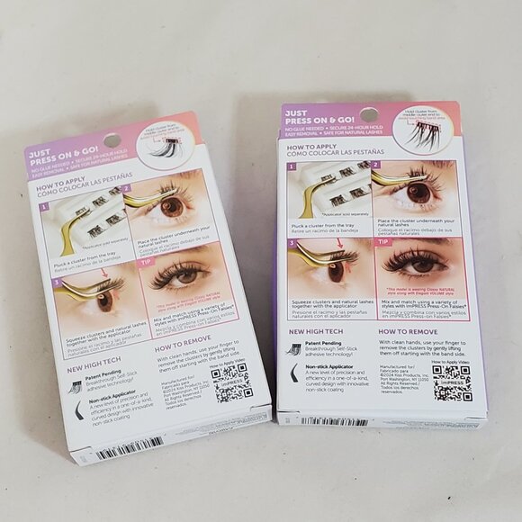 2 sealed boxes Kiss Impress Press-on Falsies Eyelashes SASSY WHISPY 91319 ILS12 - Picture 2 of 2